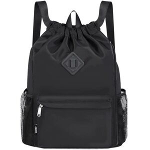 Wandf Swim Black Drawstring Backpack